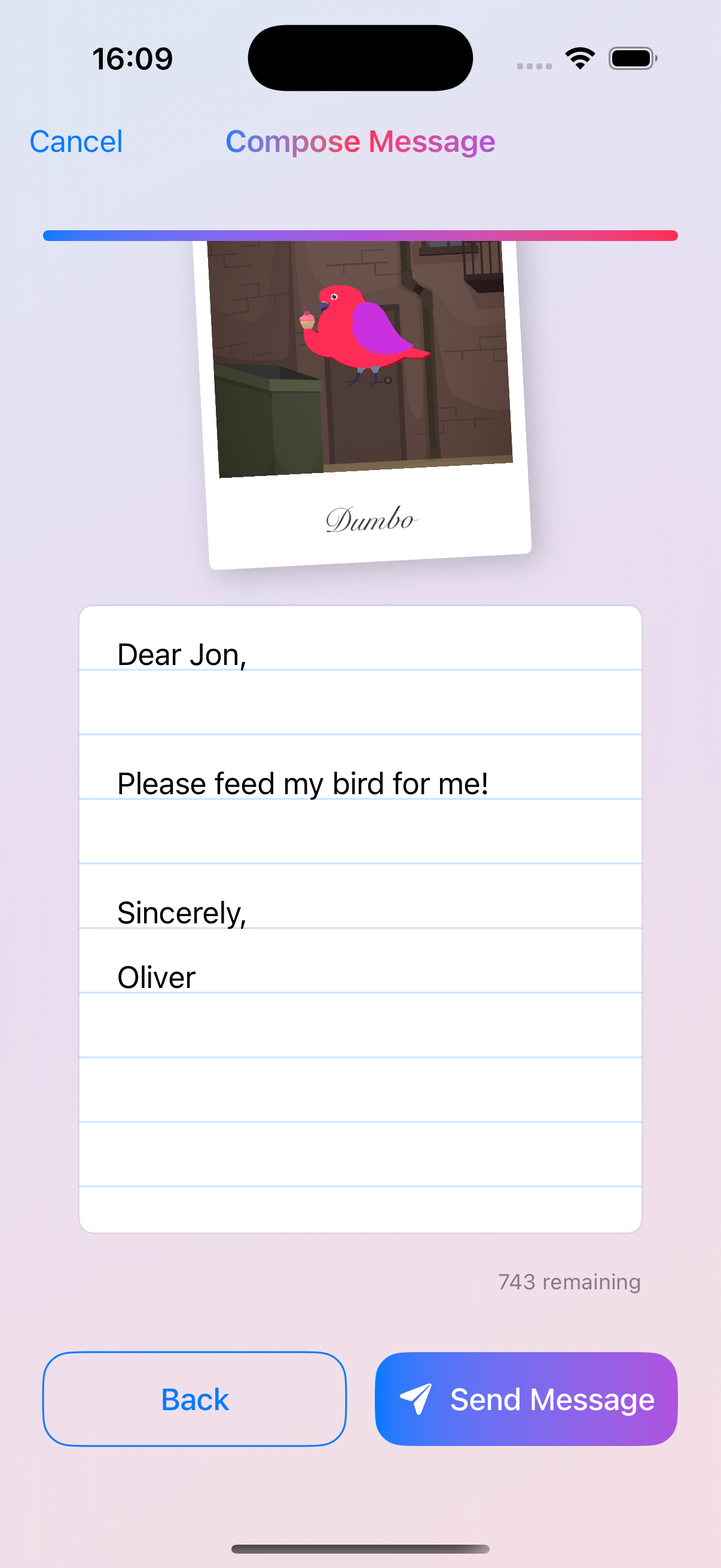 Compose your message