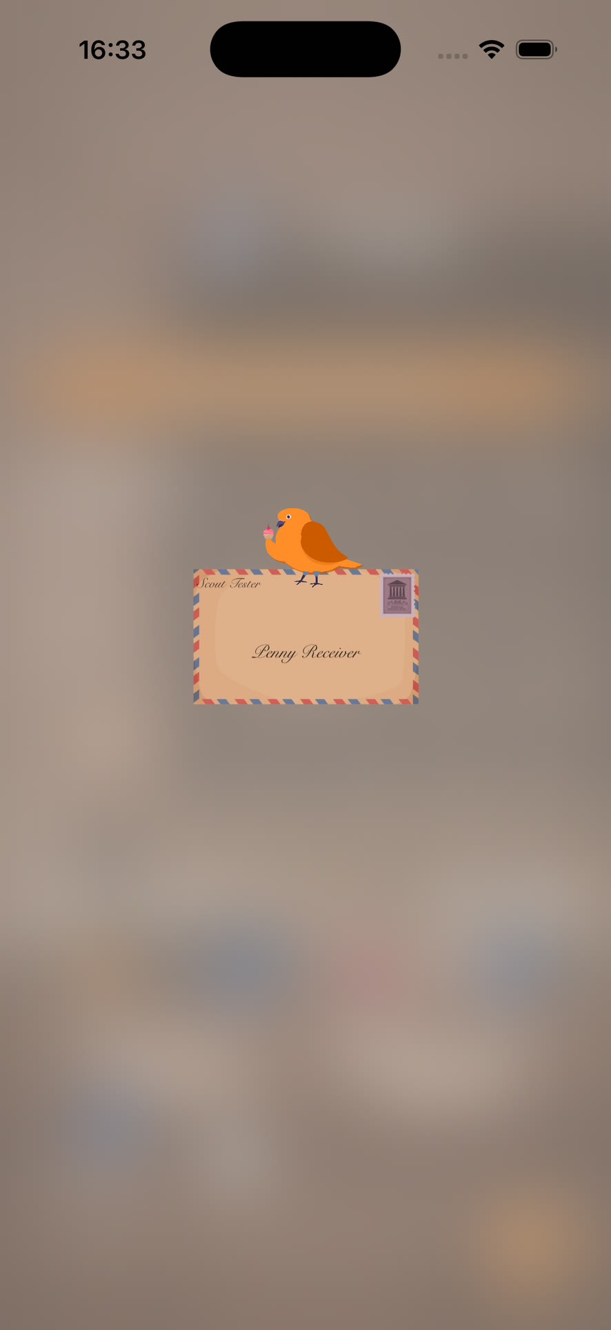 Your pigeon carries the letter away